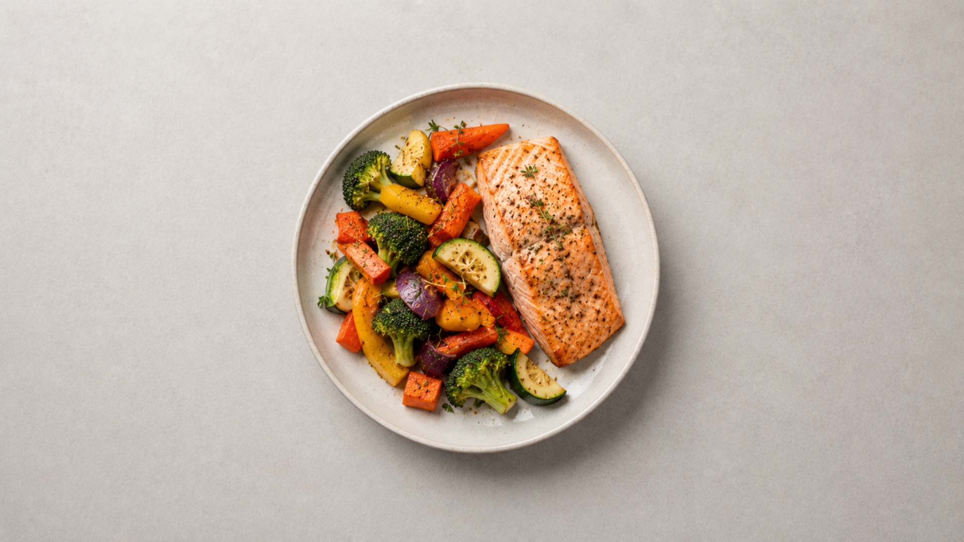 Baked Salmon With Roasted Vegetables