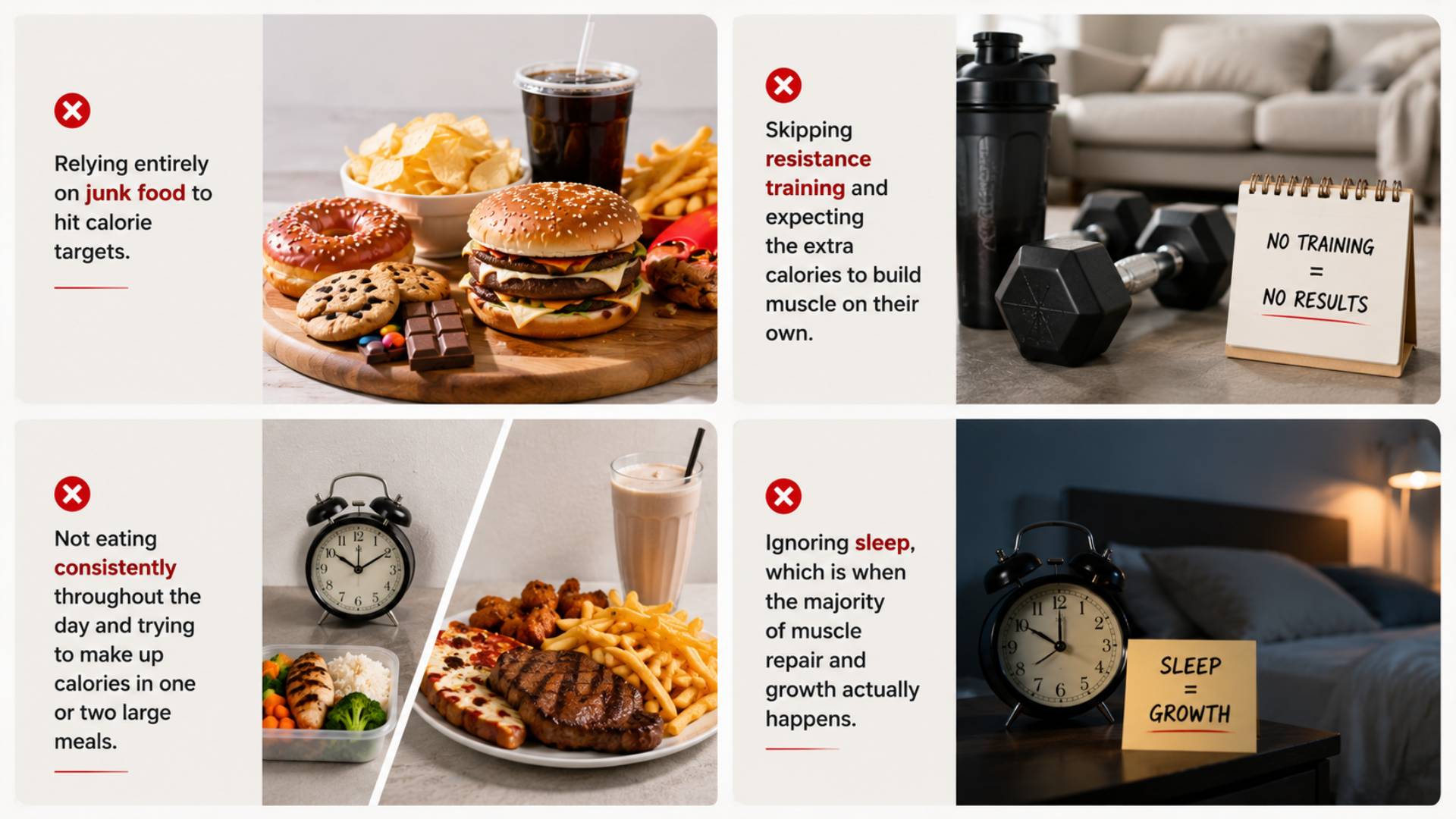 Other mistakes as a Weight Gain Mistakes