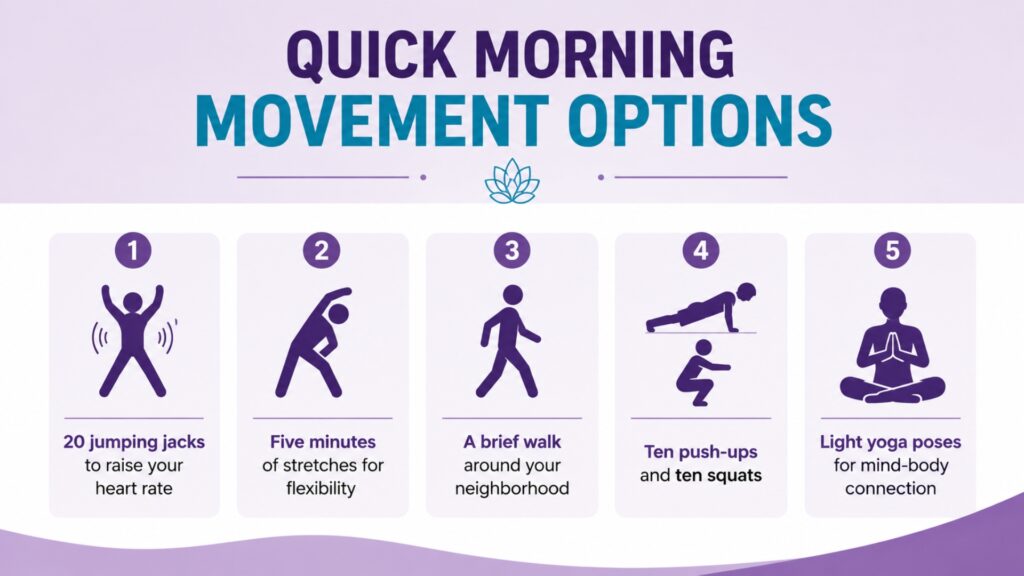 Quick Morning Movement In Morning Routine Ideas