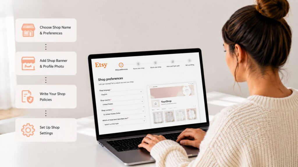 Set Up Your Etsy Shop for Passive Income From Etsy Printables