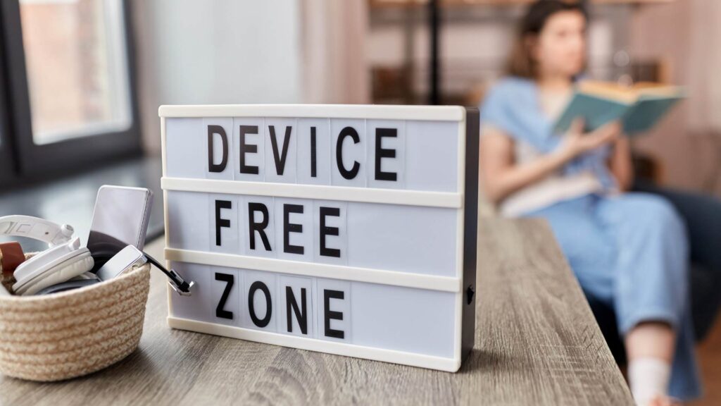 Create Screen Free Zones to Reduce Screen Time