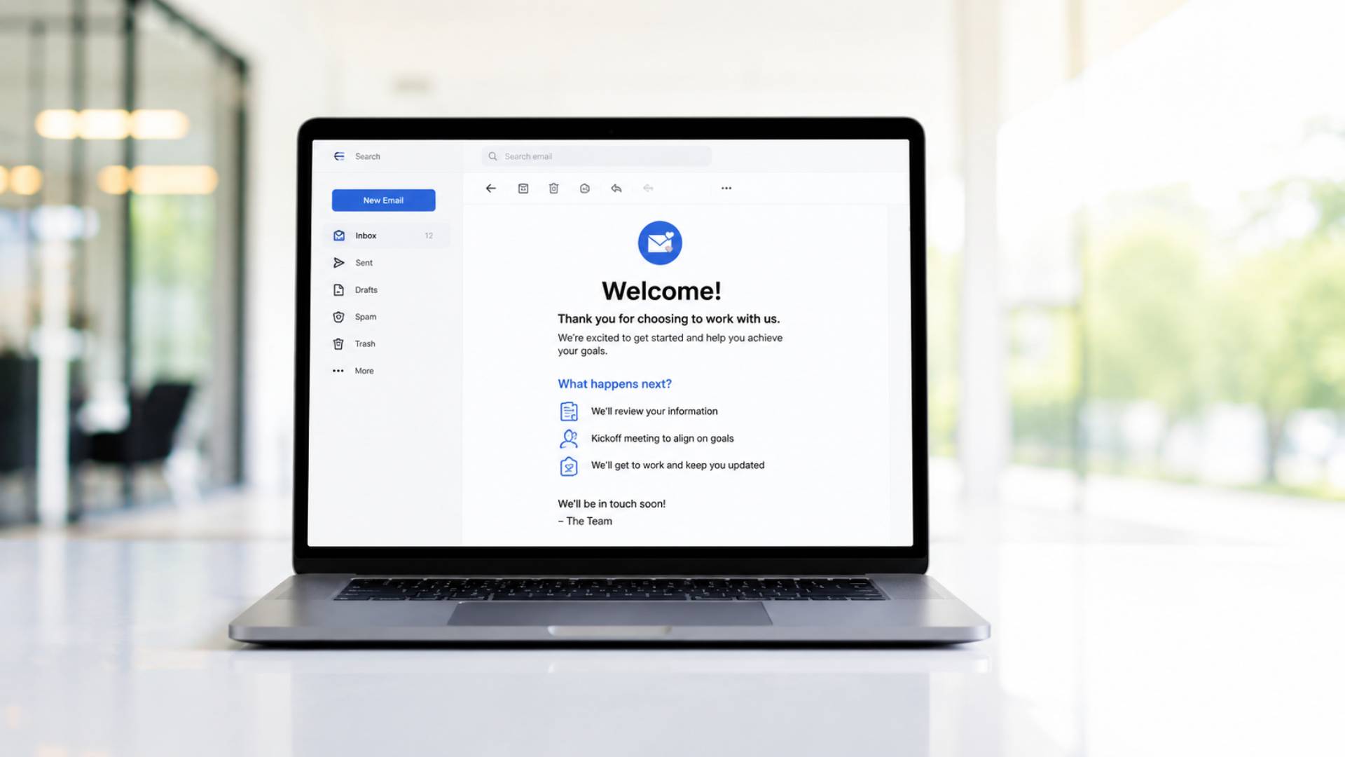 Send a Welcome Email As Client Onboarding Checklist