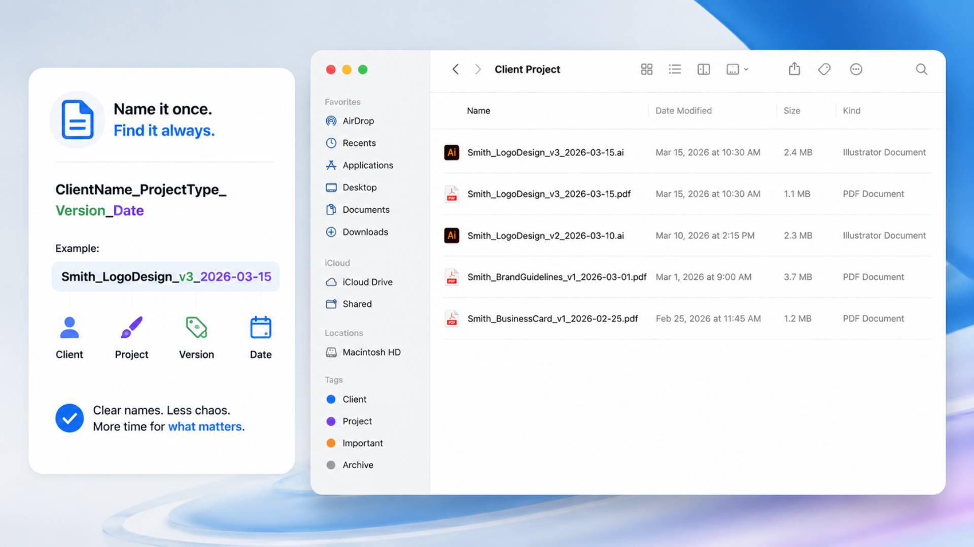 Use a Consistent File Naming System