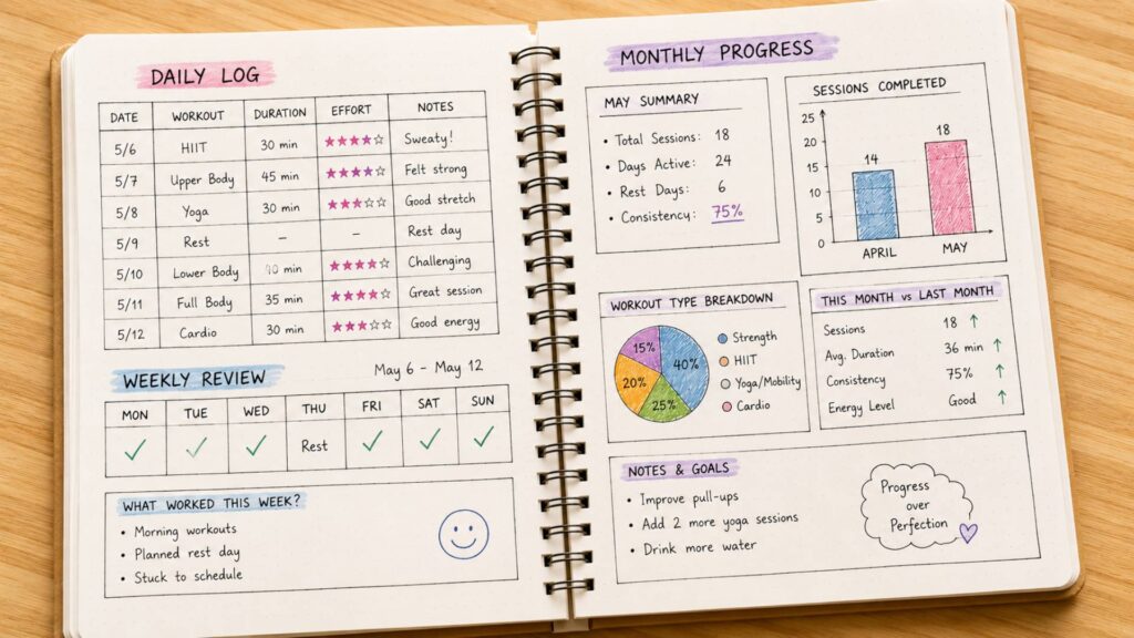 What Your Tracker Should Look Like to Build a Home Workout Consistency Tracker