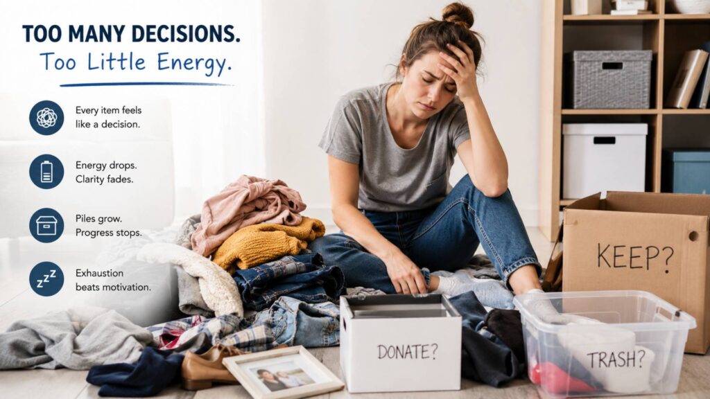 Why Decision Fatigue Ruins Most Decluttering Attempts