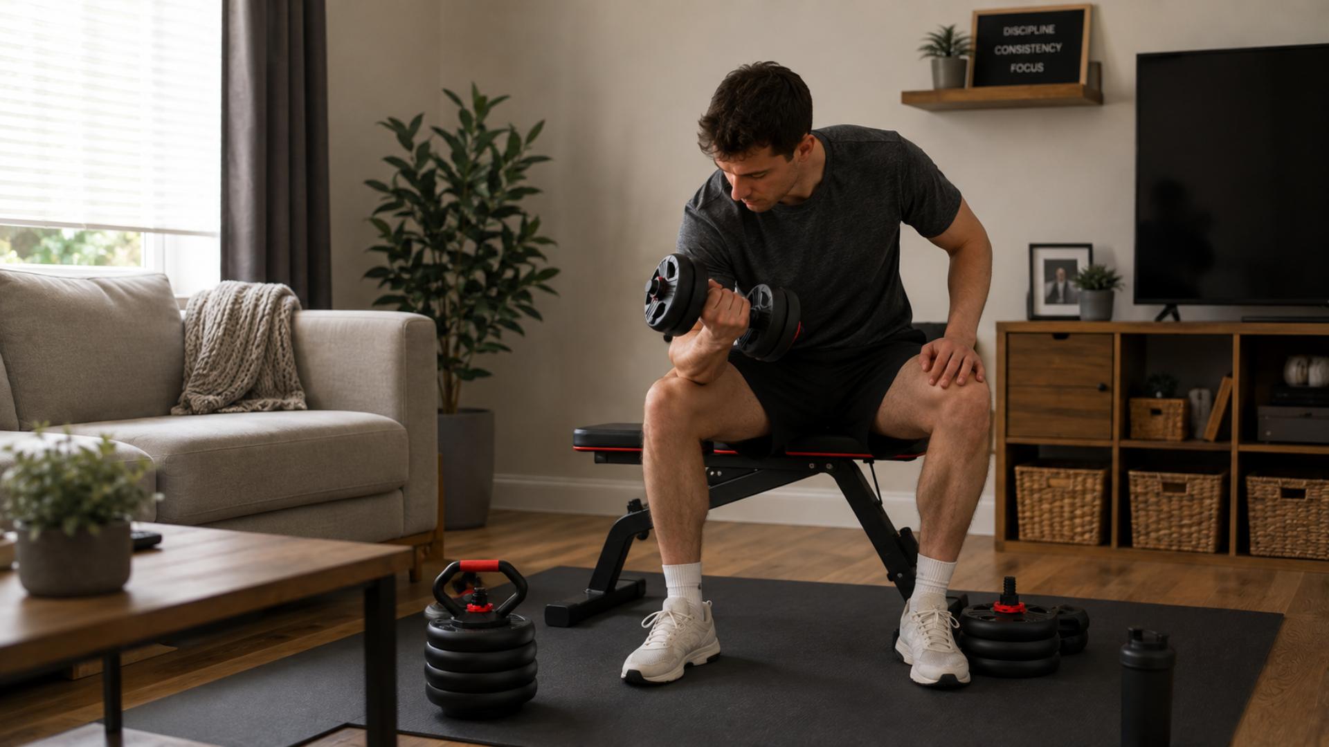 3. Full Body Workouts With FITPLAM Adjustable dumbbell