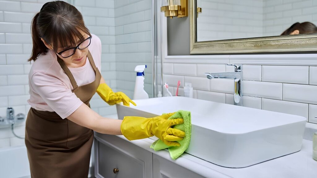 Minute 30–45: Bathroom Quick Reset