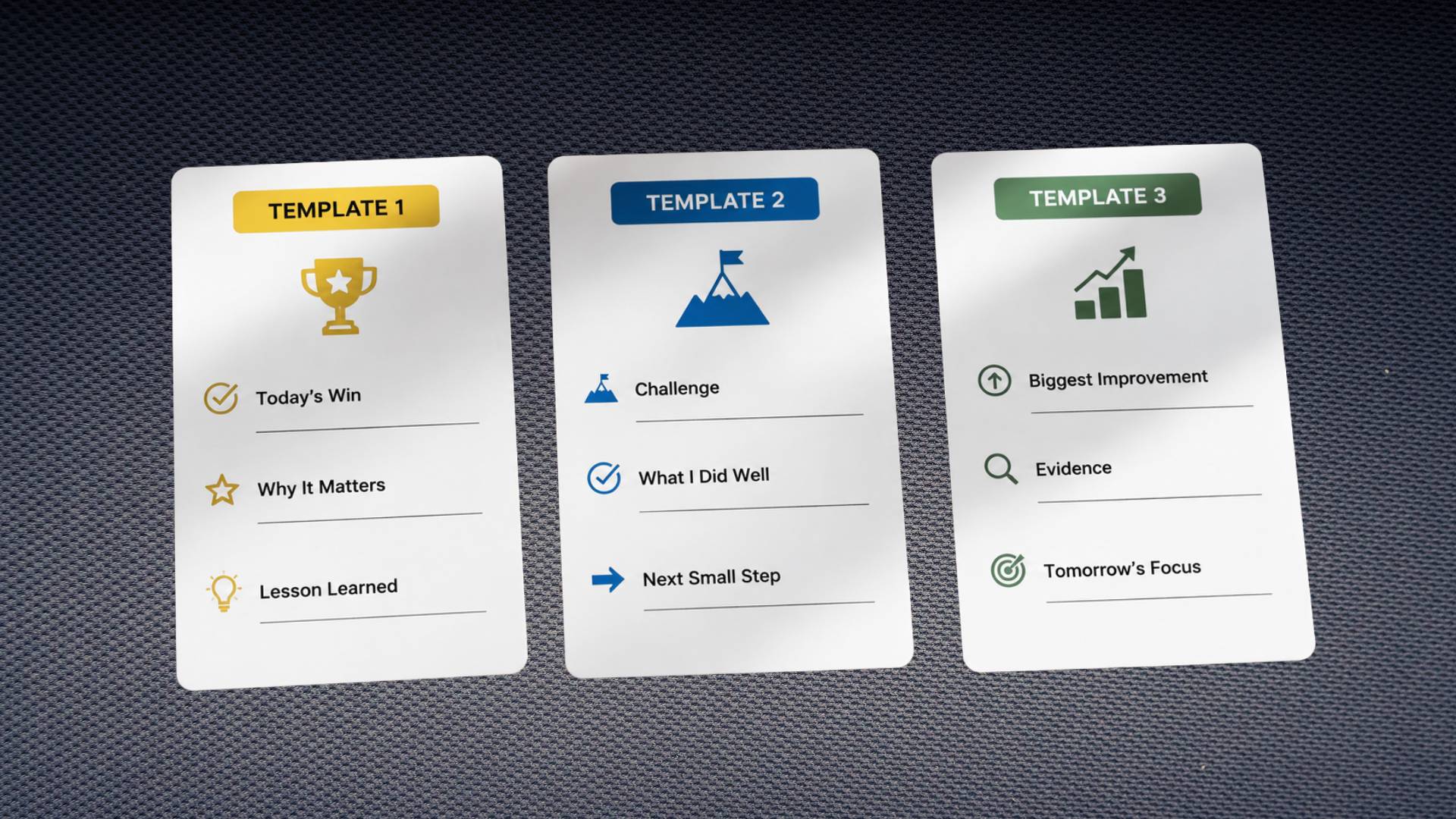 Success Snapshot Habit Templates